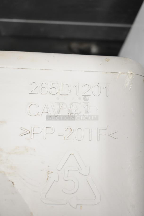 General Electric GE undercounter dishwasher, 115 volts, 1 phase. Markings include "265D1201," "CAV #3," and ">PP-20TF<".