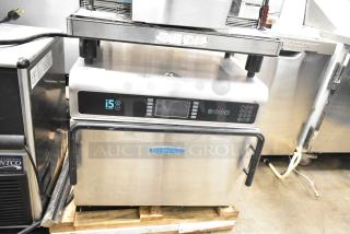 Turbochef I5-DL rapid cook oven, commercial countertop model, electric, 208/240V, 1/3 phase. Stainless finish.