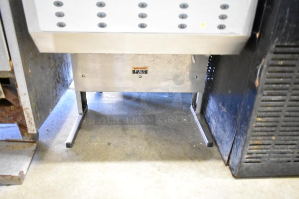 Bunn IMIX-5 countertop cappuccino machine, 120-208/240V, 1 Phase, visible "Warning: Hot Liquid" label.