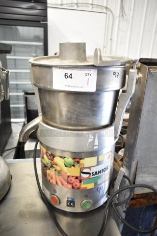 Santos Commercial Countertop Juicer. 115 Volts, 1 Phase. Tested and Working!