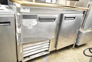 2017 Leader LM48S/C 2 Door Work Top Cooler, 115 Volts, stainless steel, used condition, visible Old Reliable label.