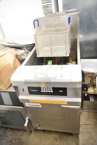 Frymaster GPCSC commercial natural gas deep fat fryer, 80,000 BTU. Stainless steel, includes fry basket, solid state controls.