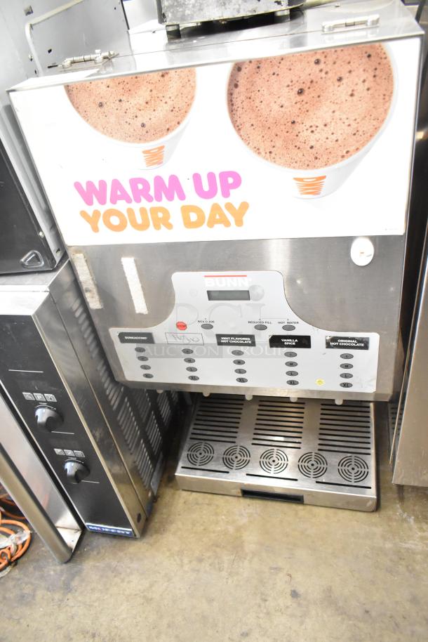 Bunn IMIX-5 commercial countertop cappuccino machine, 120-208/240 volts, 1 phase. Visible front panel buttons and branding.