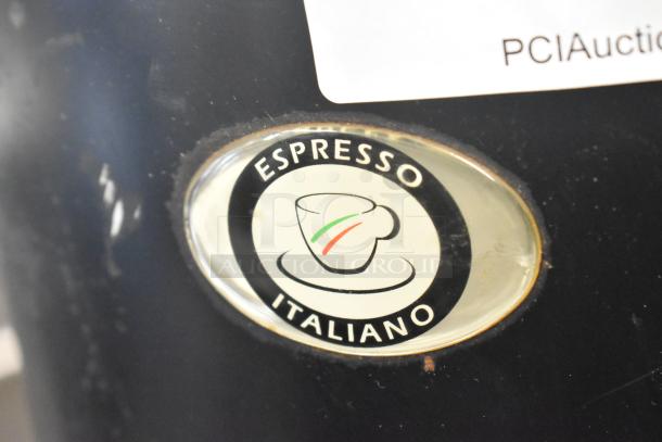 Mazzer Luigi ROBUR espresso grinder, 115V, 1 Phase. Logo reads "Espresso Italiano." Slight wear visible.
