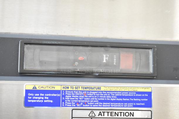 Everest ESF1 Commercial Freezer control panel with temperature setting instructions; 115 volts, 1 phase.