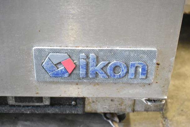 Ikon IUC48R Commercial 2 Door Undercounter Cooler with visible brand logo, 115 Volts, 1 Phase, metallic finish.