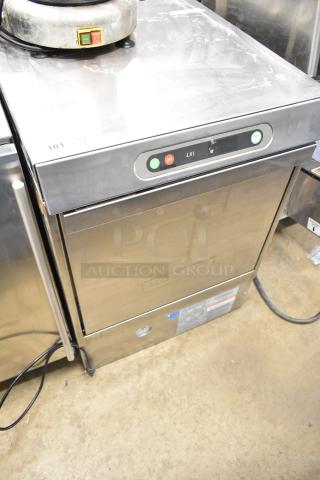 Hobart LXIH commercial undercounter dishwasher, silver, 120/208-240V, 1 Phase, model LXIH, in used condition.