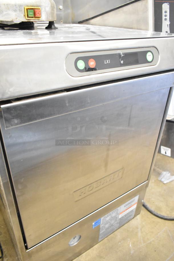 Hobart LXIH Commercial Undercounter Dishwasher, stainless steel, 120/208-240V, 1 Phase, visible control panel, used condition.