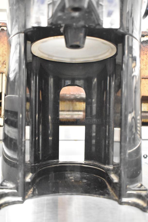 Bunn TF SERVER Beverage Holder Dispenser in black. Features sturdy construction, visible spout. Good condition.