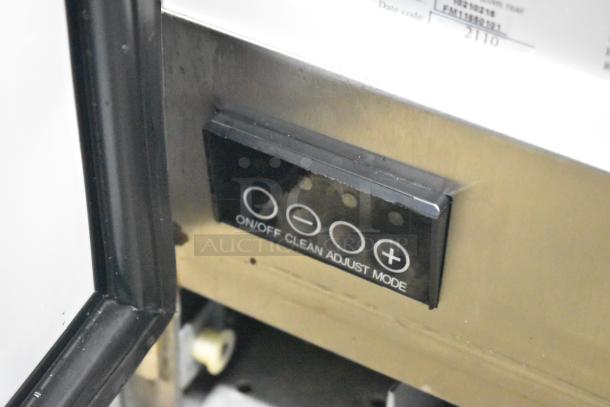 2021 All Pro AZ-20D undercounter ice machine, buttons for on/off, clean, adjust, and mode visible.