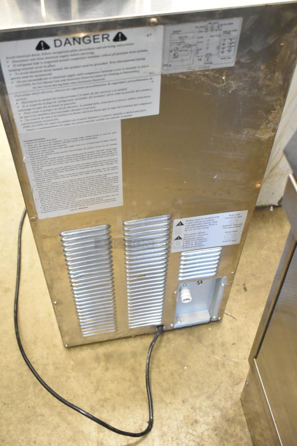 2021 All Pro AZ-20D undercounter ice machine, 115V, 1 phase, commercial-grade, with visible safety and installation labels.