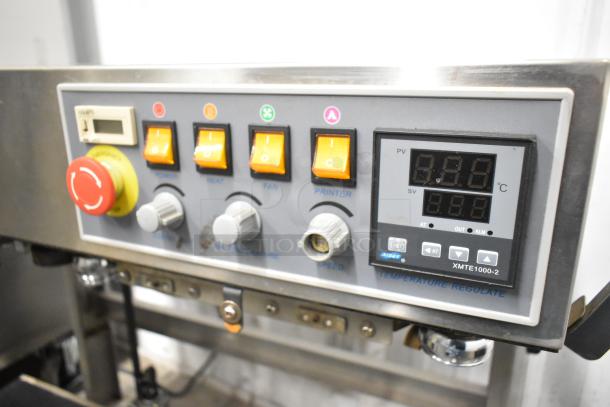 2019 Cleveland Countertop Continuous Band Sealer, 110V, 1 Phase. Features control panel with temperature and speed settings.