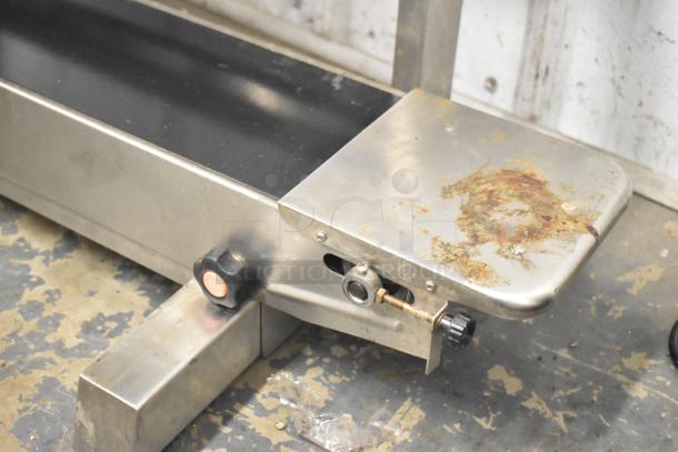 2019 Cleveland countertop continuous band sealer, 110 volts, 1 phase. Stainless steel, visible wear and rust on top surface.