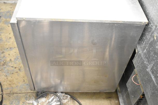 Delfield 406CA-DHL-DD1 commercial single door undercounter cooler, stainless steel, 115V, used condition.