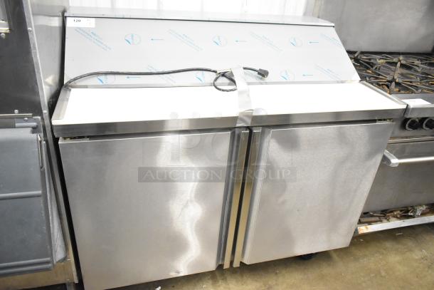 Brand new 2022 Kutano JUT 2 4D PT prep table, commercial casters, stainless steel, scratch and dent, 115V, 1 phase.