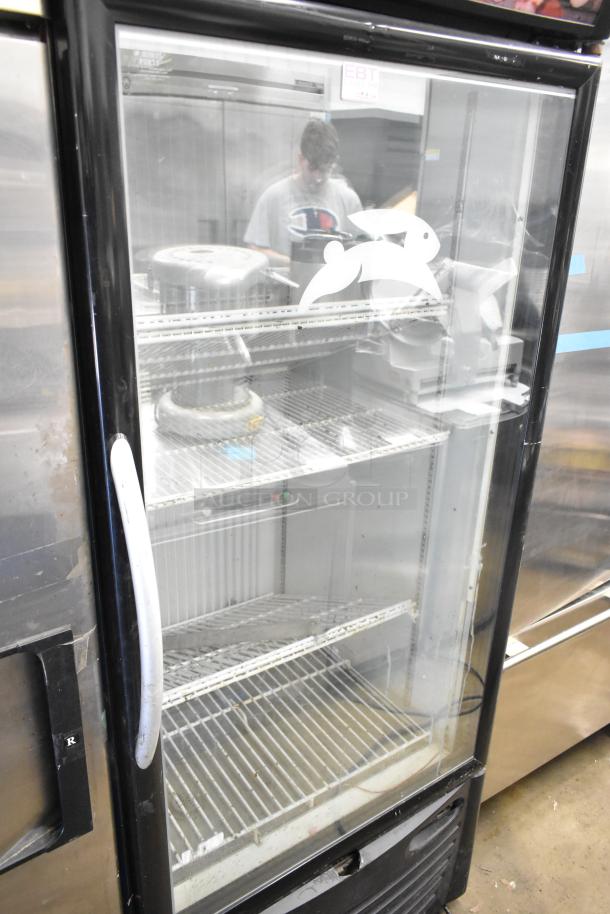 Minus Forty 22-USGF-X1-BBR commercial single door freezer, glass front, black trim, 115V, 1 phase, used condition.