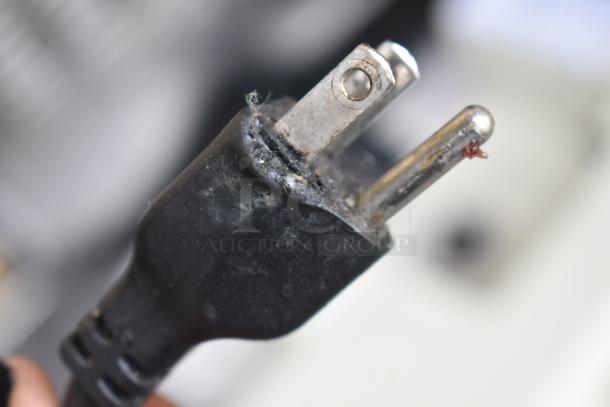 Edhard MK Commercial Donut Pastry Filler Plug, 120V, 1 Phase, black, slightly worn, 3-prong.