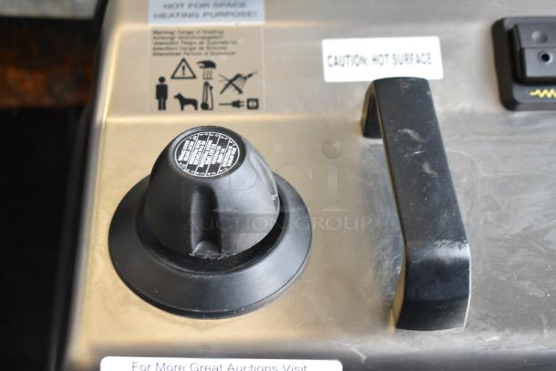 Vapor Systems VX 5000 Heating Element, 120 Volts, 1 Phase, knob and handle visible, caution labels for hot surface.