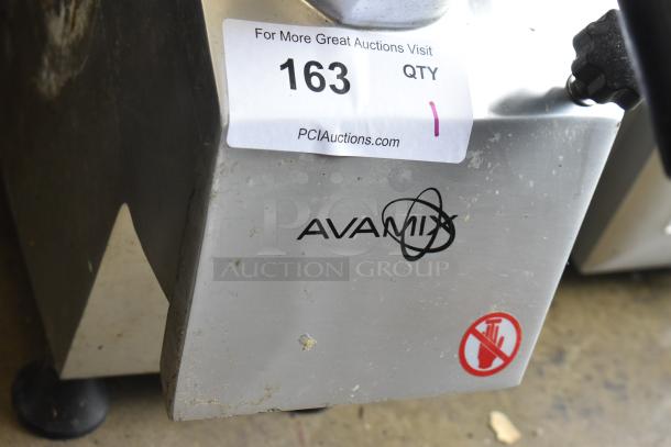 AvaMix 177CFP5D Countertop Food Processor, 120 Volt, 1 Phase. Visible wear, auction tag "163" on unit.