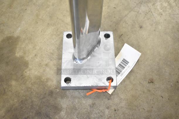 BRAND NEW SCRATCH AND DENT Estella 348MH16130 pole for SM100, SM130, SM160, with visible manufacturing tag and welds.