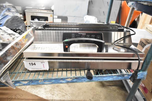 BRAND NEW VacPak-It 186UVME16SS Vacuum Packing Machine, 16" Seal Bar, Roll Cutter, Dual Piston Dry Pump, 120V.