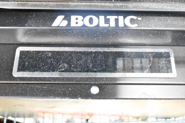 Brand new Boltic VF-7500 electric garage heater, ceiling-mounted, 240 volts, 1 phase, scratch and dent condition.