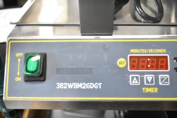 BRAND NEW Carnival King 382WBM26DGT Non-Stick Double Belgian Waffle Maker with digital timer, temperature controls, 120V.