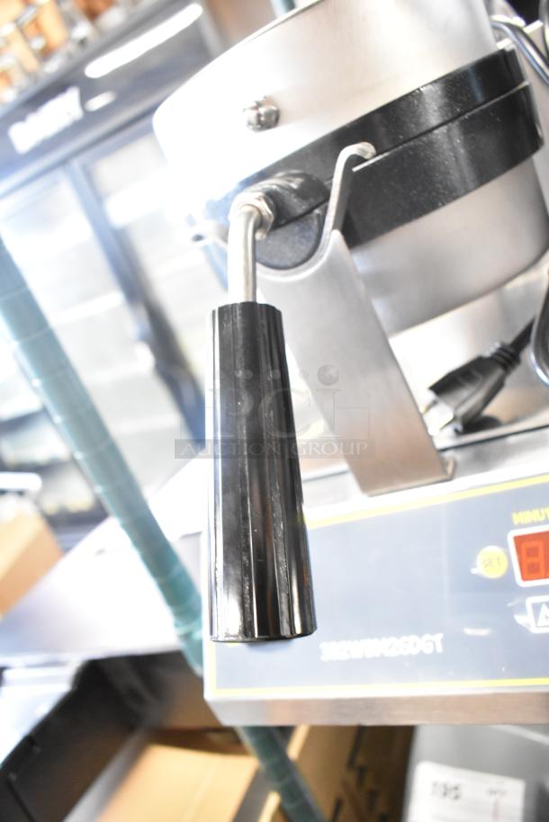 BRAND NEW 2025 Carnival King 382WBM26DGT Non-Stick Double Belgian Waffle Maker with digital controls, 120V.