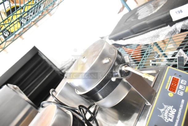 BRAND NEW Carnival King 382WBM26DGT Non-Stick Double Belgian Waffle Maker with digital timer and controls. 120V, 1 Phase.