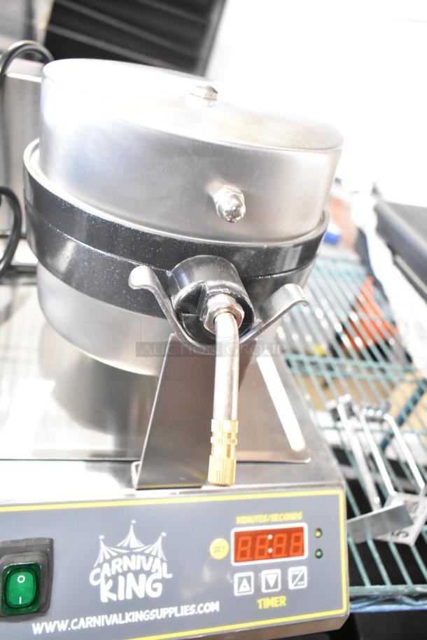 Brand new 2025 Carnival King 382WBM26DGT double Belgian waffle maker, non-stick, digital timer, temp controls, 120V.