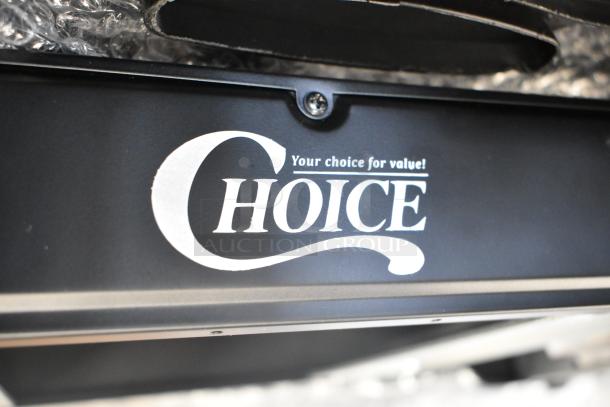 BRAND NEW SCRATCH AND DENT Choice LR-KT300 2-Burner Butane Range, 30,000 BTU, portable stove, logo visible.