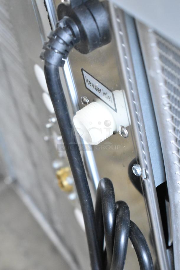 2025 Avantco 194MCH430A ice machine detail showing "Ice water inlet" label and power cord, brand new condition.