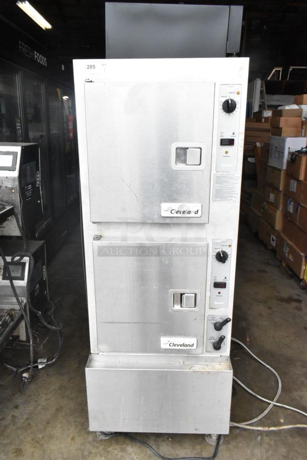 2016 Cleveland 24CGA10.2 Gemini 2 Deck Steam Cabinet, natural gas, 72,000 BTU, stainless steel, dual control panels.