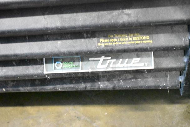 2019 True GDM-49F-HC Freezer Merchandiser, 2 doors, natural refrigerant label, warranty info marked, good condition.