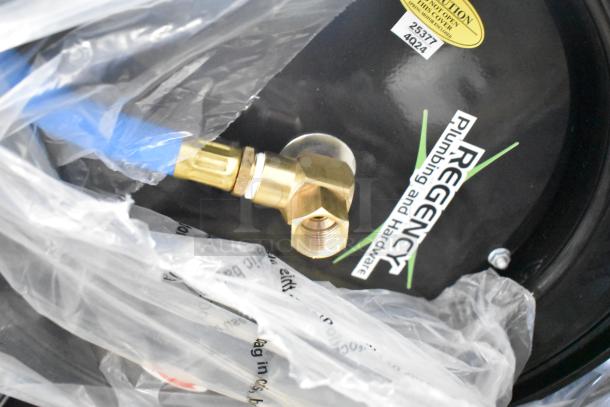 Brand new Regency 600HRPC38100 open hose reel, powder-coated steel, 100' x 3/8" hose, minor scratches.