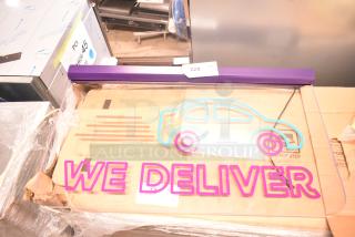 Brand new Cima Light, 120V, 1 Phase, "We Deliver" design, minor scratches, packed in box, tag shows "228 QTY 1".