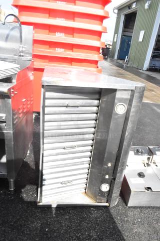 3' grease hood with filters, stainless steel, used, slight scratches and rust at the edges, suitable for commercial kitchens.