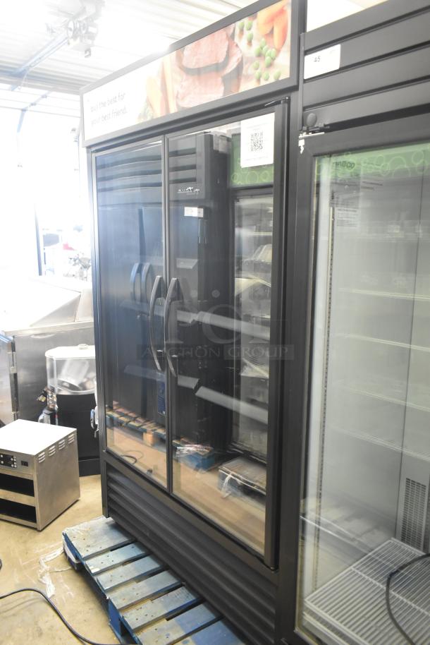 2022 True TVM-48SL-HC Commercial 2 Door Cooler Merchandiser, glass doors, 115V, 1 Phase, excellent condition.