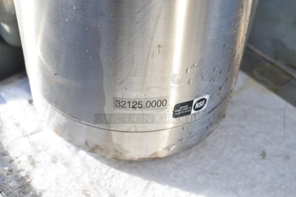 Stainless steel countertop air pot with NSF label and serial number 32125.0000. Used condition.