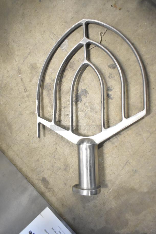 Hobart HL12B paddle attachment for Legacy 12-quart mixer, stainless steel, commercial-grade.