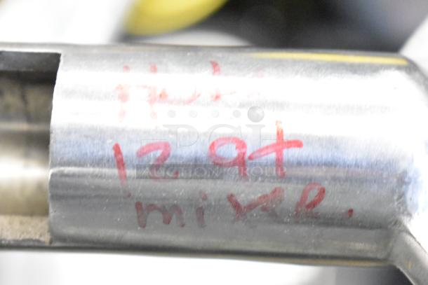 4 accessories for Hobart Legacy 12 Qt Mixer; includes 2 HL12 bowls, 2 HL12B paddles. Red marking: "12 qt mixer."