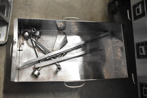 2019 Henny Penny OFG-322 commercial gas fryer, 2 bays, 170,000 BTU, on casters. Includes accessories in fry basket.