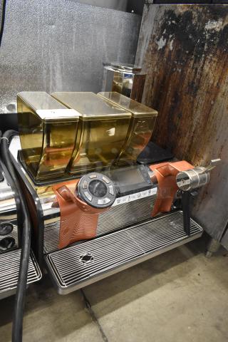 Thermoplan Mastrena II CS stainless steel automatic espresso machine, 250V, with steam wand, on a commercial countertop.