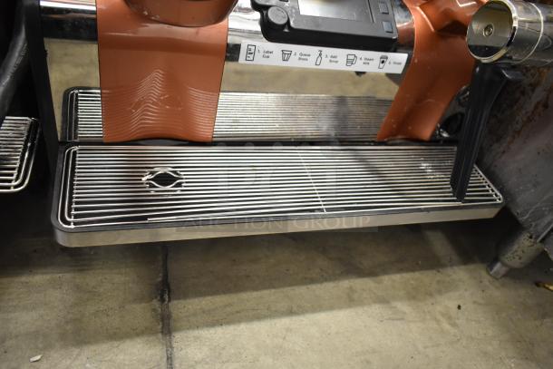 Thermoplan Mastrena II CS stainless steel automatic espresso machine with steam wand, 250 volts, 1 phase, used condition.