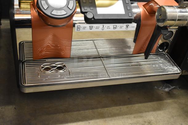 Thermoplan Mastrena II CS automatic espresso machine, stainless steel, with steam wand, 250V, commercial use.