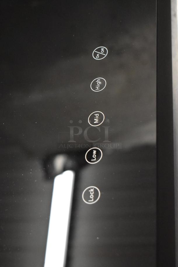 Brand new Avantco 177ICW375 black induction warmer, 16"x23", 2025 model, 120V, 1 phase, visible control panel.