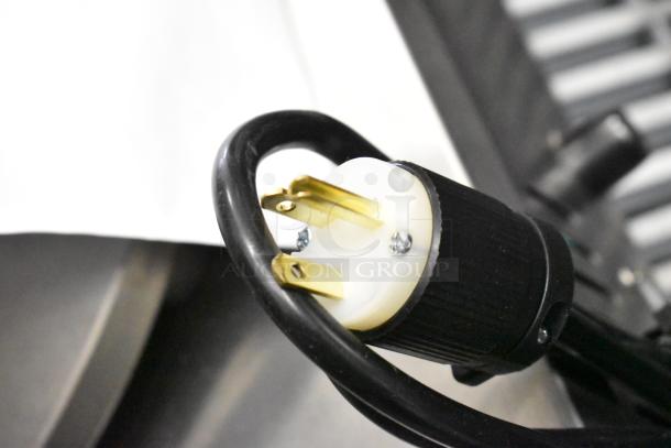 Brand new Carnival King 382CM16DBL 16" dual steel crepe maker, 208/240 volts, 1 phase, shown with electrical cord.