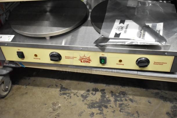 BRAND NEW 2024 Carnival King 382CM16DBL 16" Dual Steel Crepe Maker, scratch and dent, 208/240V, 1 Phase.