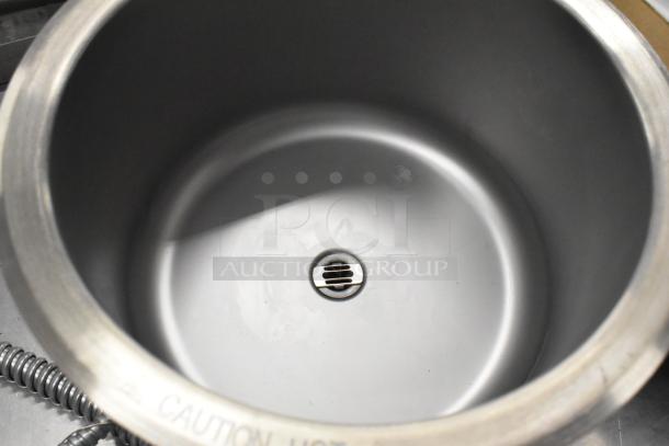 Hatco HWB-11QTD 11 Qt. drop-in heated soup well, round, with drain, brand new scratch and dent condition.