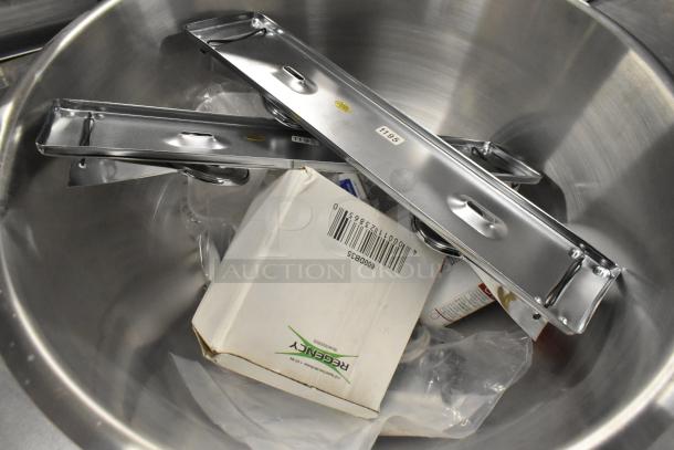 Mixing bowl with door switch, cleaning tablets in original packaging, scratch and dent condition, barcode visible.